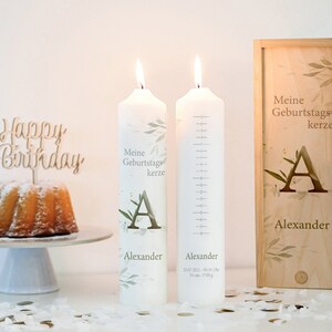 Birthday candle letter olive, birth candle, birthday candle children, personalized, candle birthday, life candle
