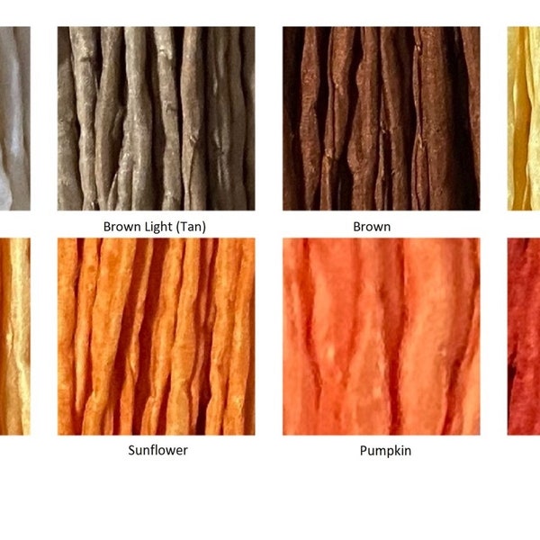 Silk Cords, CHOOSE Your COLOR, 2mm to 3mm Qty 1 to 20 Hand Dyed Bulk Strings Brown Gold Pumpkin Orange. Warm Earth Tones Neutral Cording