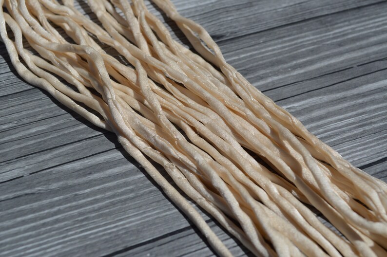 Ivory Silk Cords Hand Dyed Silk Strings 3 Yards 34mm Etsy