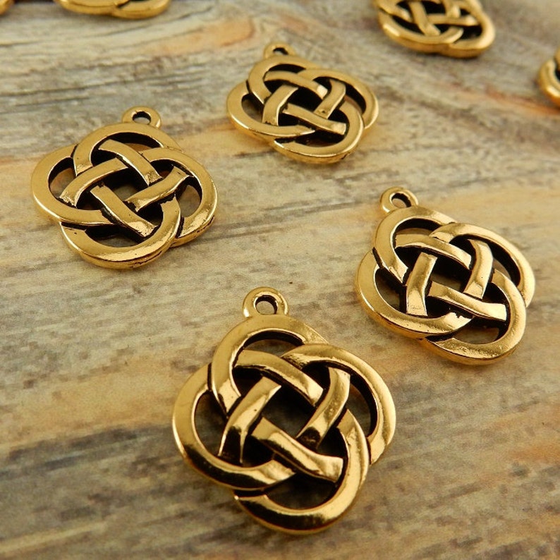 Offene KELTISCHE KNOTEN Charms Antik Gold TierraCast | Etsy