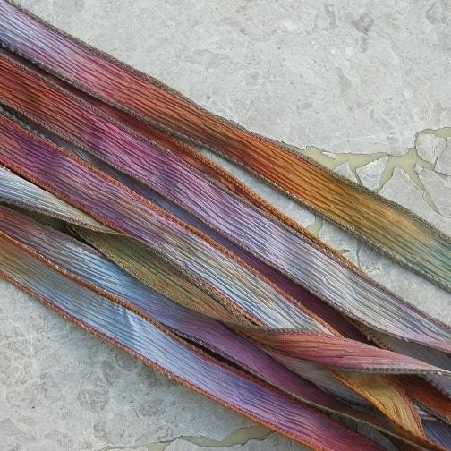 DESERT BLOOM rubans de soie, à la main teints à la main ruban de soie chaînes 5 rubans de soie aquarelle DESERT BLOOM rubans de soie, à la main teints teints teints à la main ruban de soie chaînes 5 rubans de soie aquarelle ea9d80
