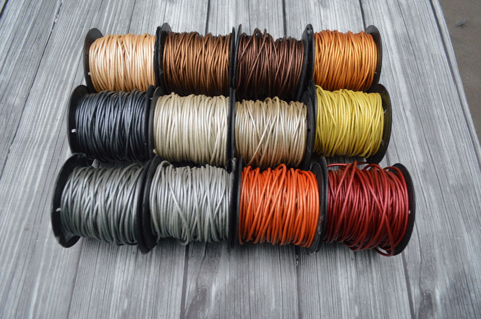 Metallic 2mm Leather Cords Round Leather Cording Qty 4 Yards Etsy