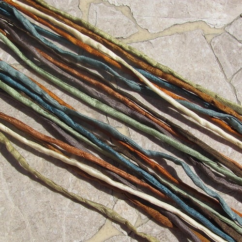 CANYON ECHOES Collection Silk Cords Strings Hand Dyed Hand - Etsy