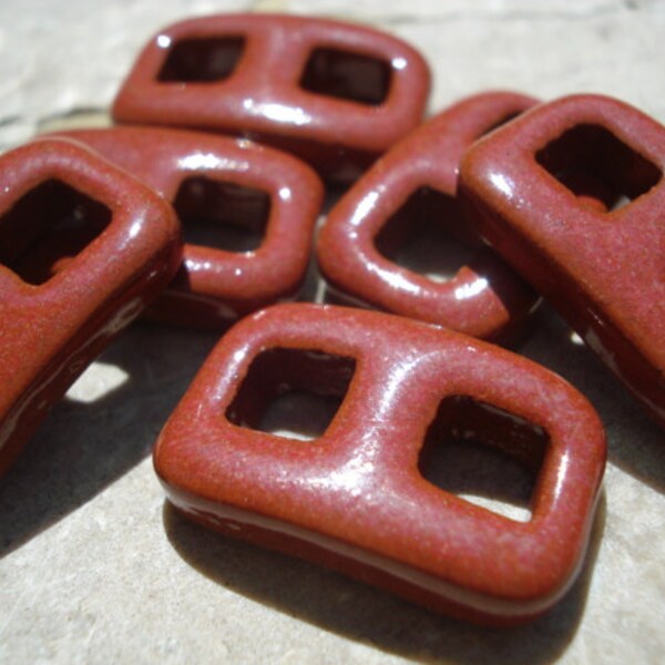 CINNAMON Clasps All One Piece Instant Ceramic Clasp Clay Toggle Button Qty 1