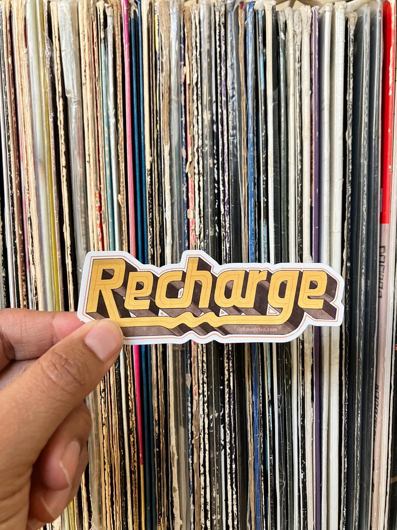 Recharge | Vinyl Sticker - Etsy