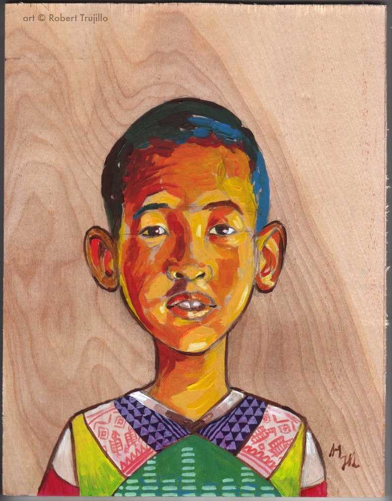Childrens Portraits-Hand painted image 1