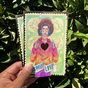 Verbreite Liebe | Gold Postkarte