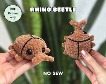 Rhino Beetle Crochet Pattern | Didis Buglings | No Sew | Didisplushies