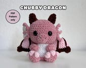 Chubby Dragon Crochet Pattern | sitting amigurumi dragon | advanced beginner | didisplushies