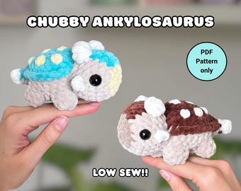 Chubby Ankylosaurus Häkelanleitung | kleiner Dino Amigurumi | DidisPlüschtiere