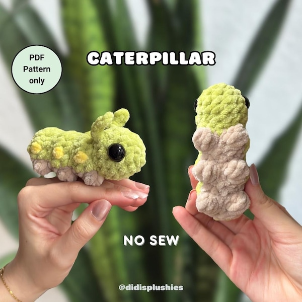 Patrón de crochet de oruga / Buglings de Didi / Sin costura / Didisplushies