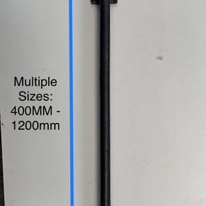 May include: Black metal bar handle with square end plates. Multiple Sizes: 400MM - 1200mm