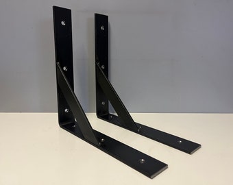 Mild Steel Bracket Reinforced Heavy Duty 90 Degree 5mm Thick UK HANDMADE Free PP