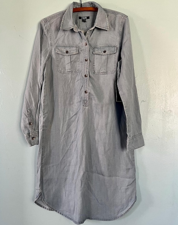 Denim Blue Jean Tunic Dress Chaps Dress