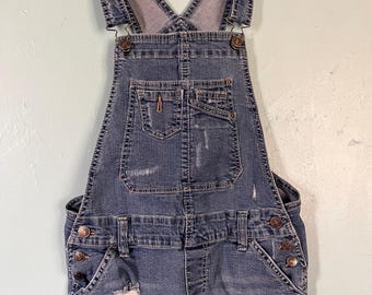 Vintage 90s Squeeze Jeans Women's Denim Overall Shorts - Etsy