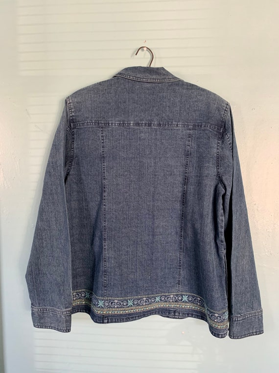 Alfred Dunner Denim Blue Jean Jacket Vintage - image 8