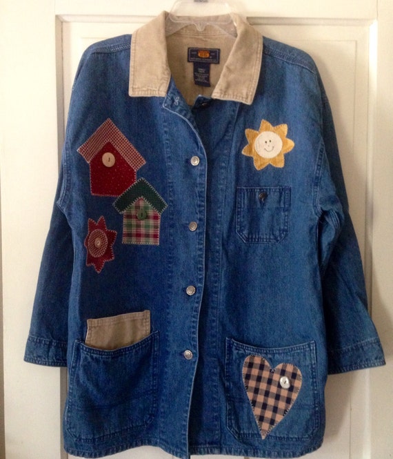 Vintage Denim Barn Coat Primitive Cowgirl Farmer … - image 1