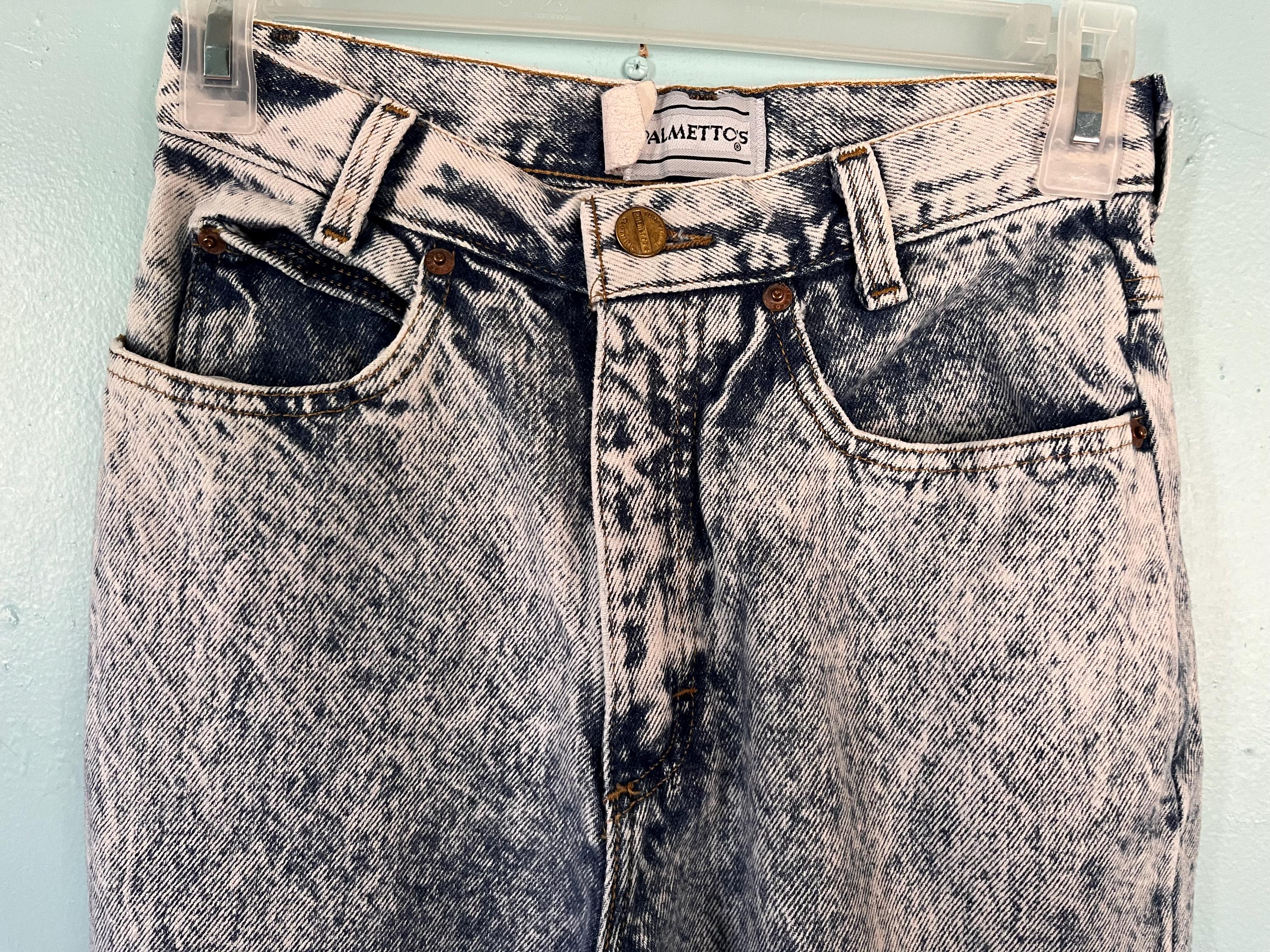 Vintage 1980's Palmetto Acid Washed Denim Blue Jeans - Etsy