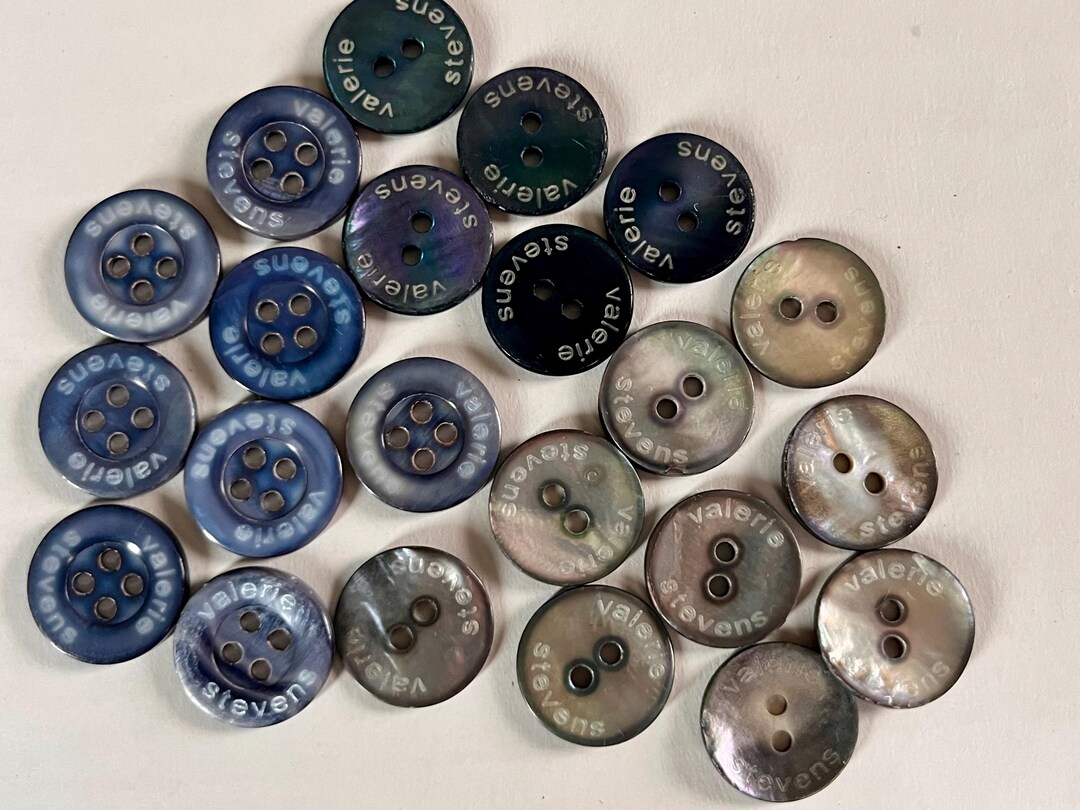 Bramded Button 20 CT Buttons Salvaged Branded Abalone Shell Buttons - Etsy