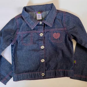 Girls Classic Trucker Style Denim Blue Jean Jacket