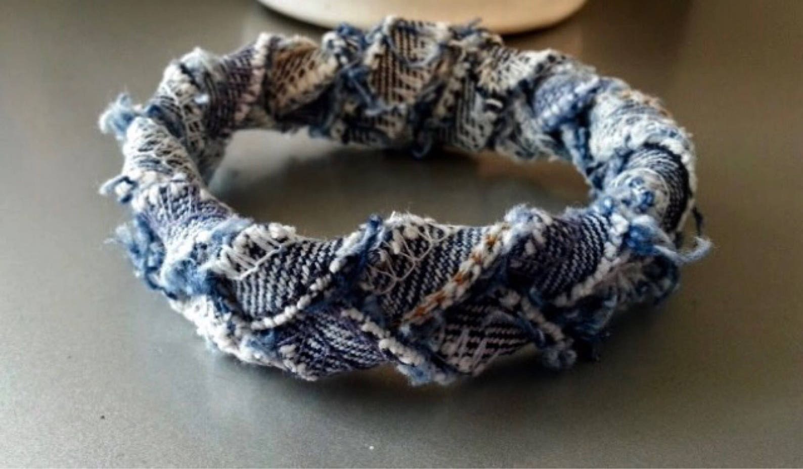 Blue Jean Yarn Recycled Seams Etsy
