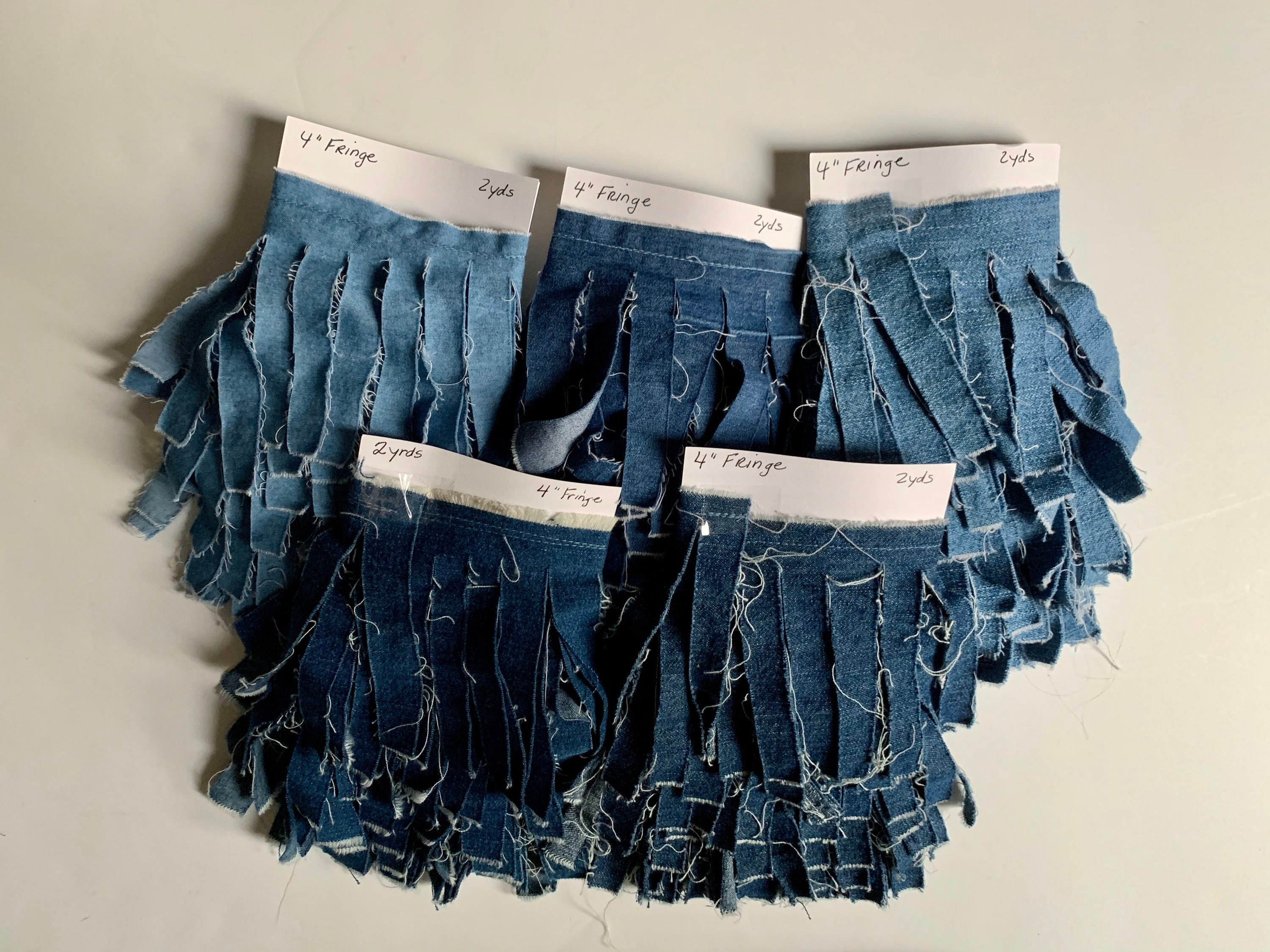 Fringe denim sales