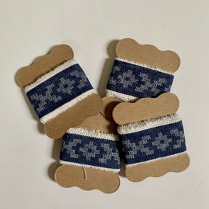 Ribbon Hand Torn Salvaged from Vintage Blue Jeans 1970’s