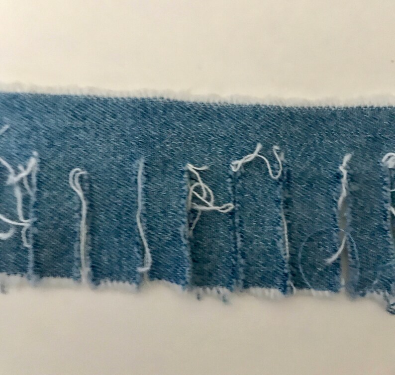 Fringe Denim Blue Handmade Handcut Fringe Trim Embellishment Etsy