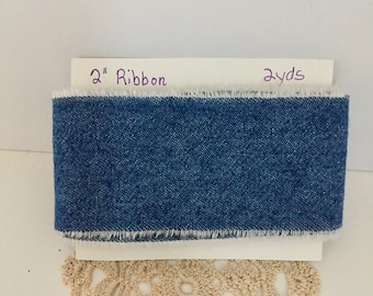 Ribbon Upcycled Reclaimed Denim Handmade Trim