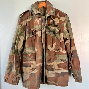 Vintage Military Camouflage Coat Jacket Authentic Vintage Unisex