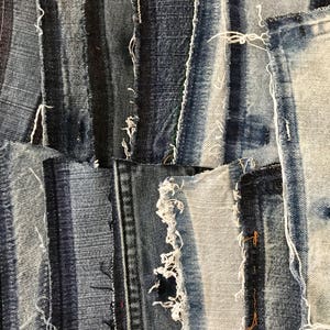 Reclaimed Denim Blue Jean Back Yoke Pieces for Repurposing Lot of 30 - Etsy