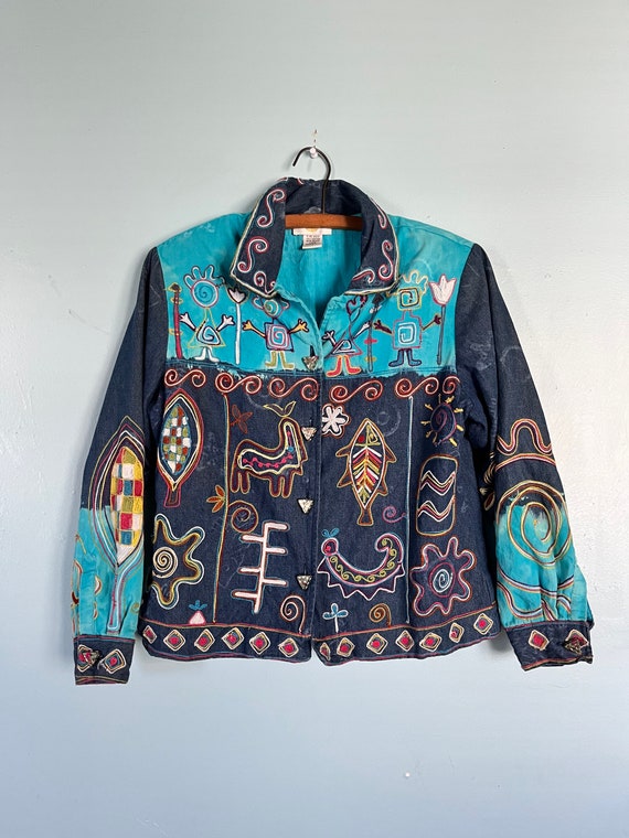 Vintage Boho Jean Jacket Sandy Starkman