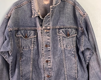80s Vintage Guess Denim Jacket: Cropped Blue Jean, M/L - Etsy
