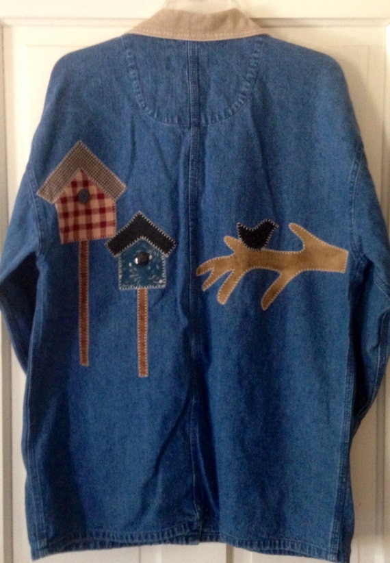 Vintage Denim Barn Coat Primitive Cowgirl Farmer … - image 5