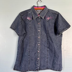 Vintage Wrangler Blues Denim Blue Jean Shirt
