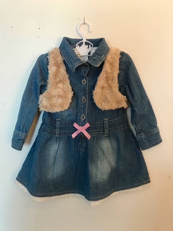 jean dress for baby girl