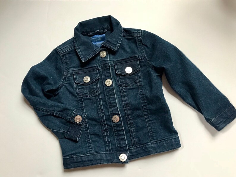 Jean Jacket Baby Infant Kids Denim Blue Jean Altered Couture Etsy