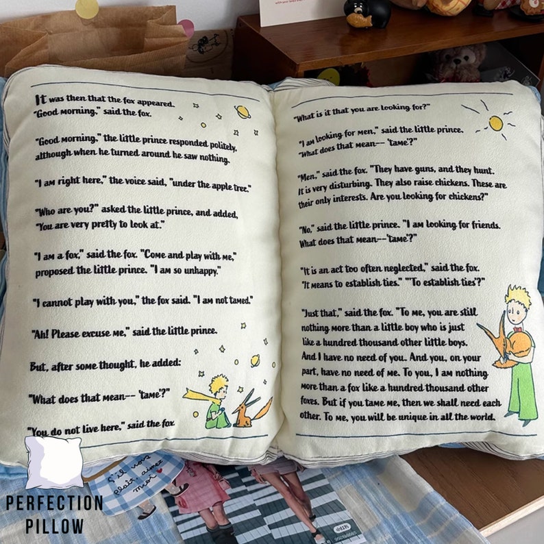 Little Prince Pillow Quote Pillows Artistic Pillows Fairytale Pillows