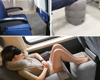 PVC Kids Flight Sleeping Footrest Pillow Resting Pillow On Airplane Car Bus Pillow Inflatable Travel Foot Rest Pillow Foot Pad