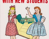 Vintage School Poster - Be Friendly With New Students - Good Manners Illustration - 1959