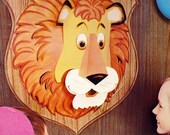 Vintage Taxidermy Decoration Animal Plackers Lion American Greetings