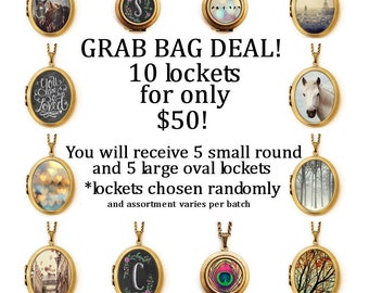 GRAB BAG DEAL - 10 lockets A La Carte for A Ridiculous Price - Slightly Irregular and Studio Seconds