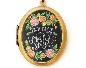 Naszyjnik art medalion-każdy dzień to nowy początek