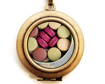 Let Them Eat Macarons - boulangerie délicieux Dessert Photo collier médaillon