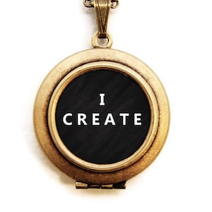 I CREATE Locket Artisan Creative Word Wear Locket Necklace image 1