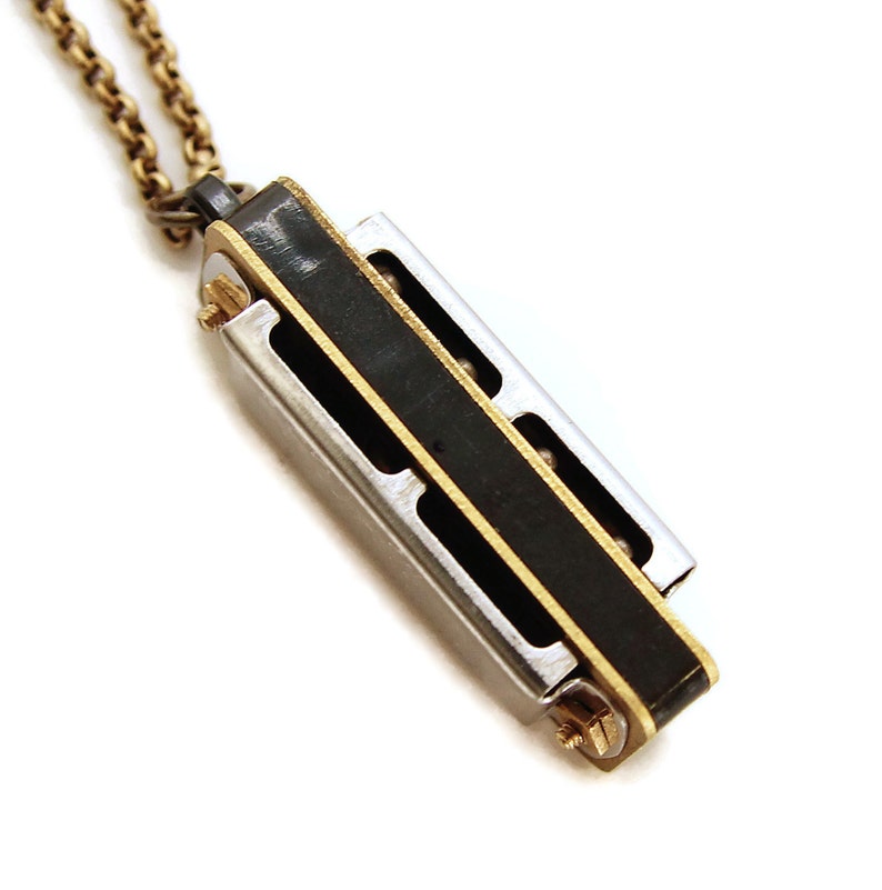 Musical Mini Harmonica Necklace Real Working Harmonica Instrument Necklace Gift for Musician image 4