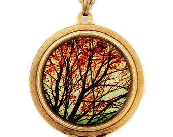 Foto Medaillon - Autumns Alchemy - Herfst Herfst Oogst Natuur Foto Medaillon Ketting