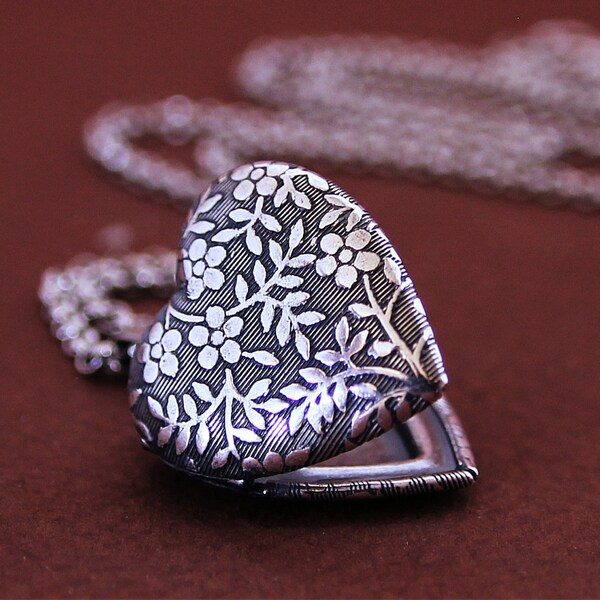 Vergeet me niet - Tiny Heart Medaillon - Silver Edition