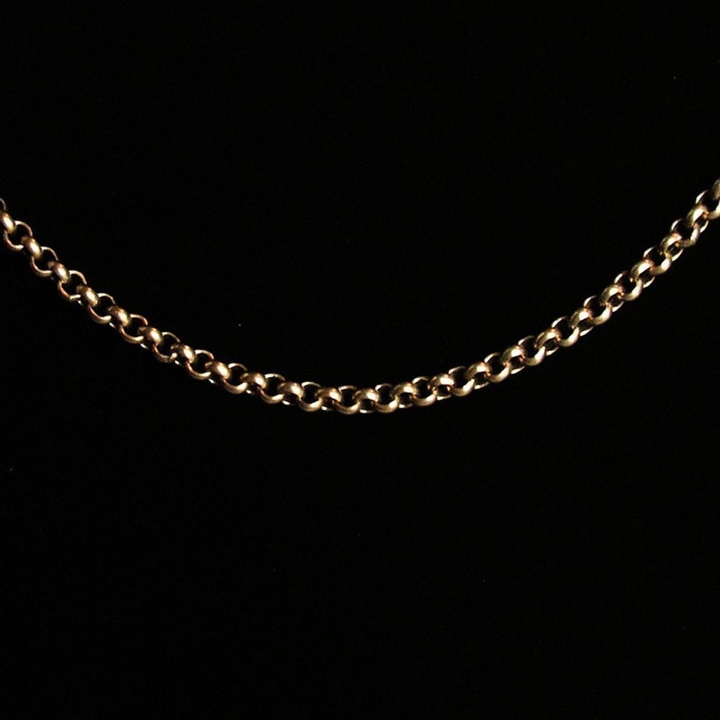 Antique Gold Rolo Chain finished 16 inches or 18 inches image 5