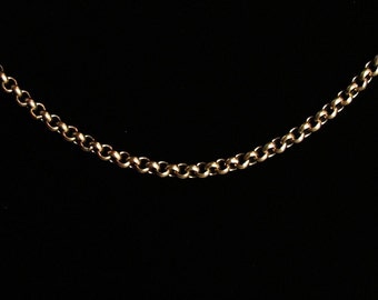 Long Antique Gold Rolo Chain- finished- 30 inches